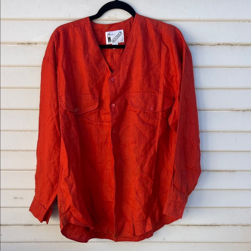 Women's Red Button Down Shirt